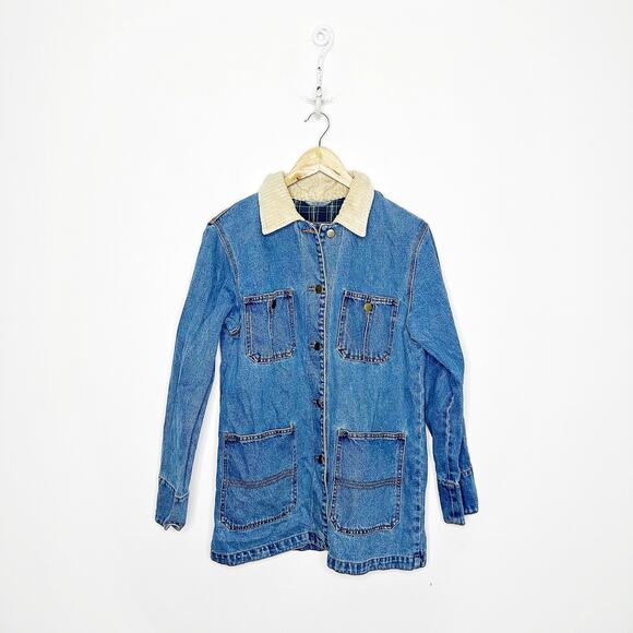 Outbrook Jackets & Blazers - Vintage 1990s Outbrook xs small denim chore coat jacket